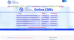 Desktop Screenshot of kenyapaediatric.org