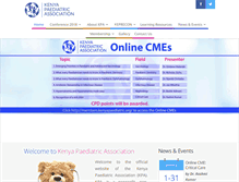 Tablet Screenshot of kenyapaediatric.org